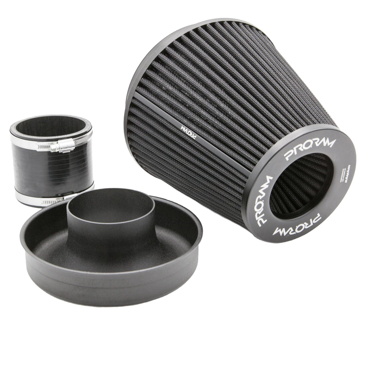 Ramair Pleated 80mm (3.1inch) ID Neck Large Cone Air Filter with Velocity Stack and Coupling