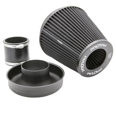 Ramair Pleated 80mm (3.1inch) ID Neck Large Cone Air Filter with Velocity Stack and Coupling