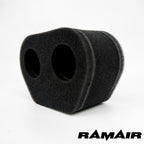 2x Twin Inlet Motorcycle Carb Sock Foam Air Filter 74mm