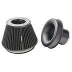 Ramair Pleated 70mm (2.75inch) ID Neck Medium Cone Air Filter with Velocity Stack and Coupling