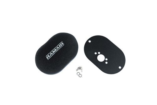 Domed Carb Air Filter & Baseplate to fit SU HS2 1.25in (32mm Mini Offset) - 100mm Internal Height