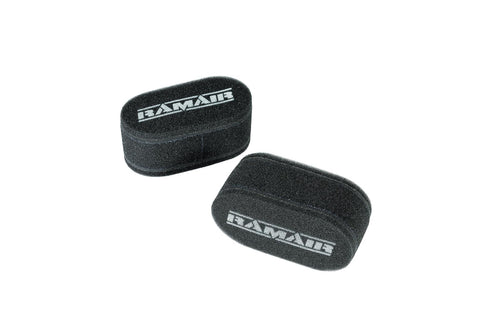 Carb Sock Foam Air Filters Caged 2x 75mm - Short