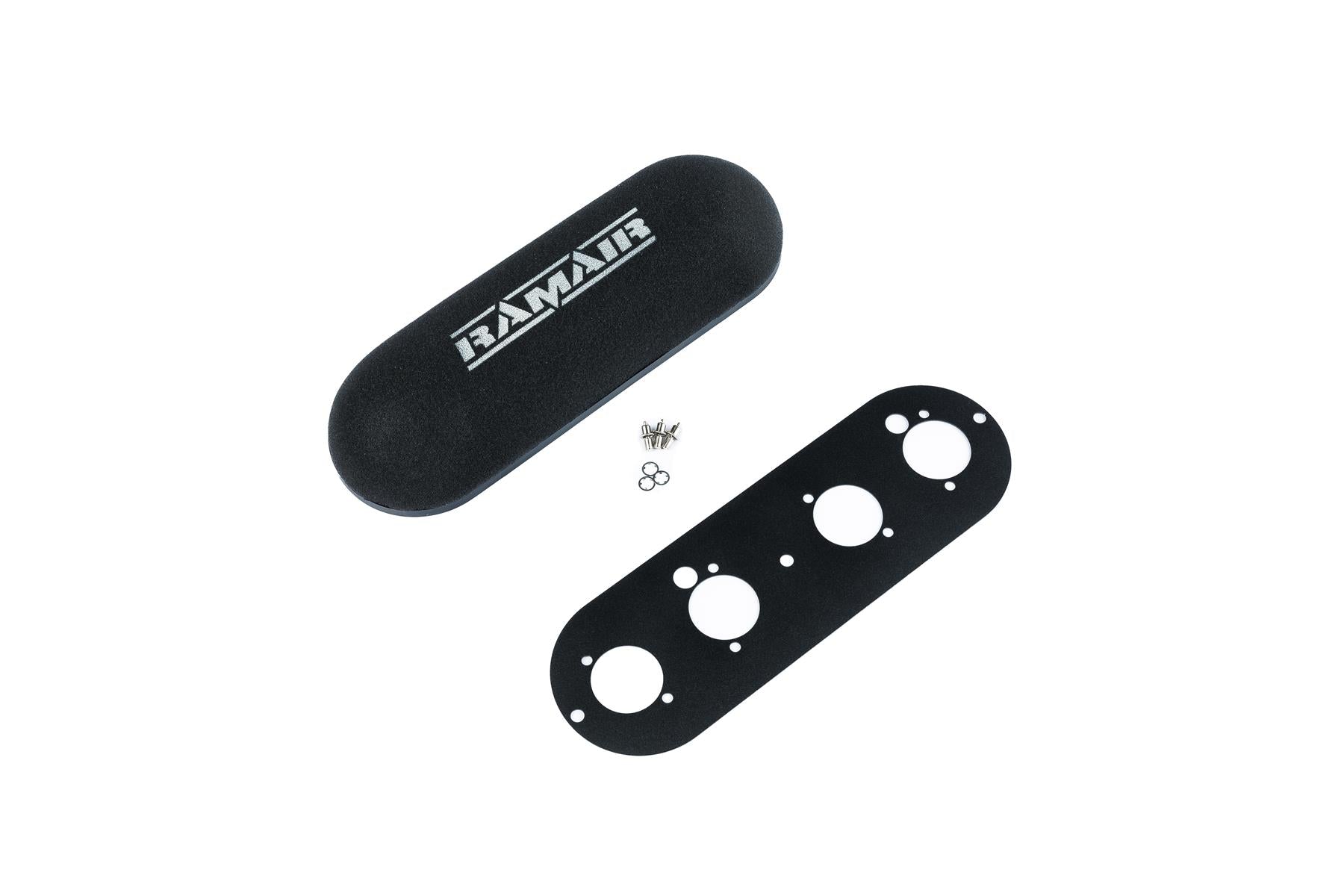 Twin Domed Carb Air Filter & Baseplate to fit Vauxhall Lotus 16v - 65mm Internal Height