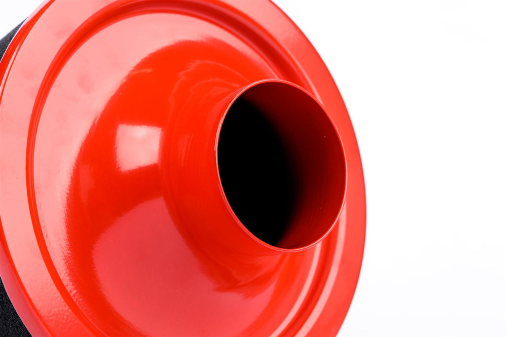 Ramair Foam Jet Stream Large Cone Air Filter 70mm (2.75inch) OD Red with Silicone Coupler