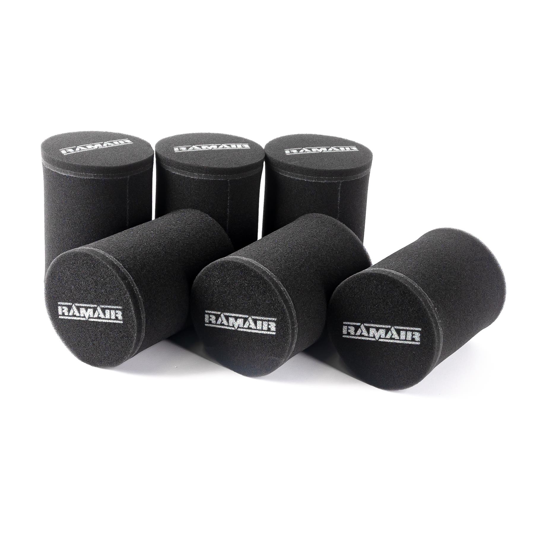 Carb Sock Foam Air Filter Single Inlet 90mm - 6 Pack