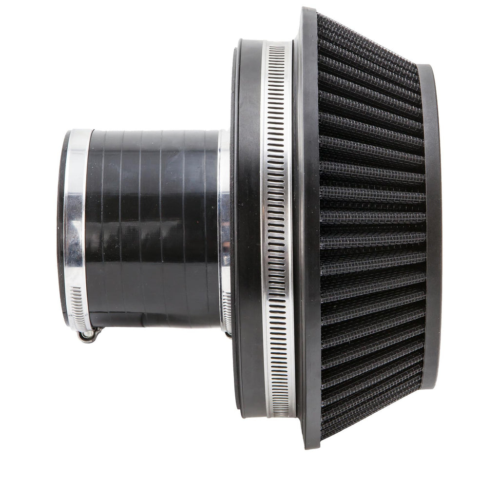 Ramair Pleated 90mm (3.5inch) ID Neck Small Cone Air Filter with Velocity Stack and Coupling