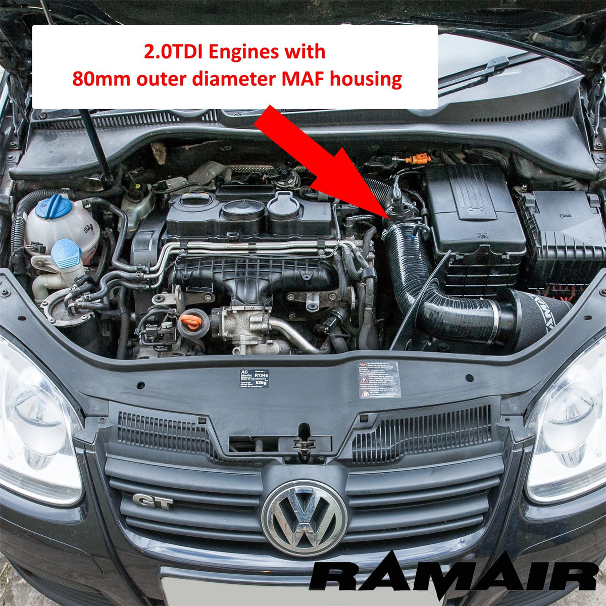Performance Foam Induction Kit for MK5/MK6 Golf 1.9/2.0 TDI