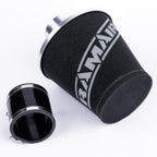 Ramair Medium Foam Filter Aluminium Base 60mm (2.3inch) OD Silver with Silicone Coupler