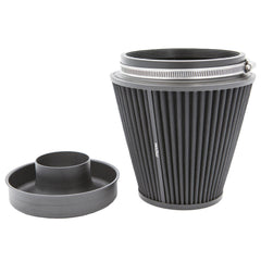 Filtre à air conique plissé Ramair Large Uni Performance et trompe d'admission - 90mm (3,5 pouces) de diamètre extérieur