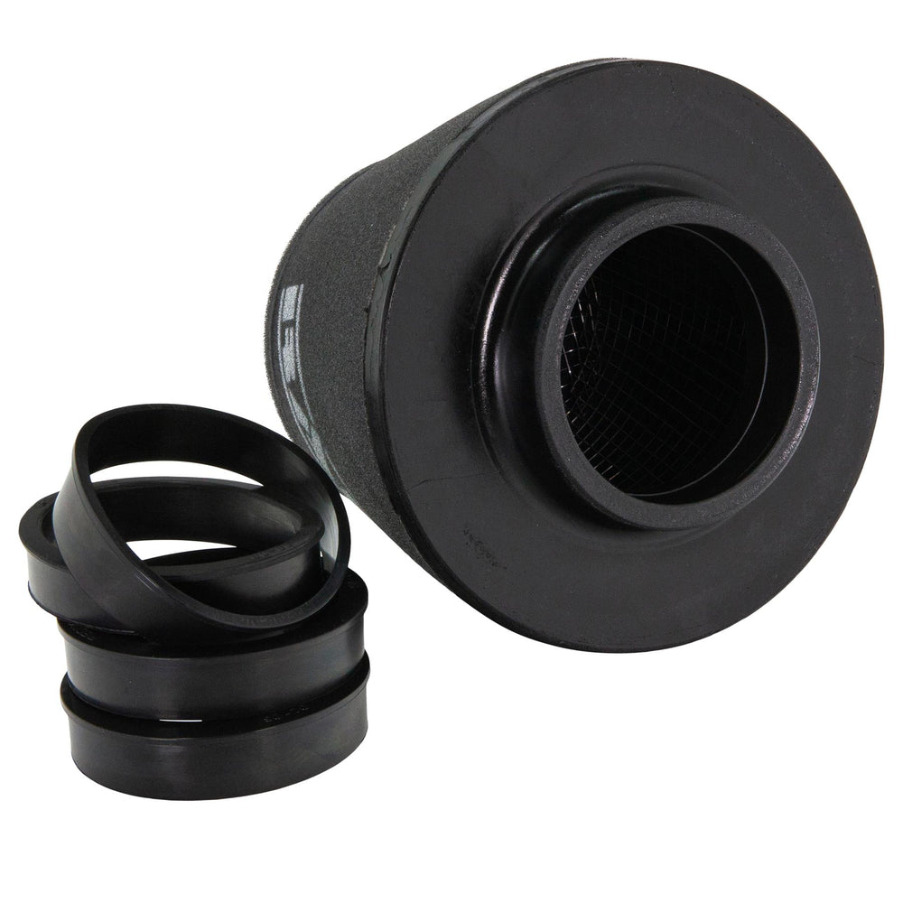Ramair Foam 70 - 90mm (2.75inch - 3.5inch) ID Neck Polymer Base Neck Cone Air Filter with Reducing Rings