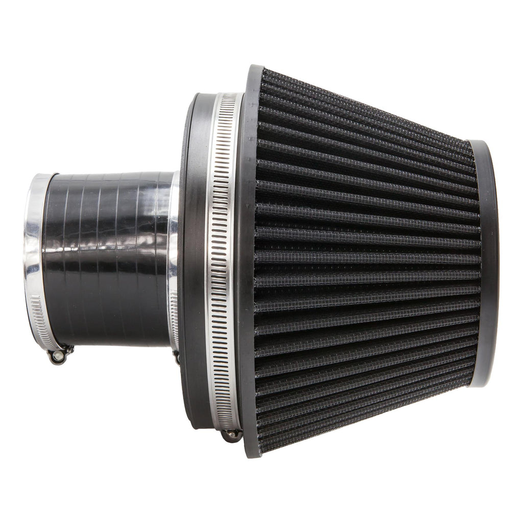 Ramair Pleated 70mm (2.75inch) ID Neck Medium Cone Air Filter with Velocity Stack and Coupling