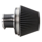 Ramair Pleated 70mm (2.75inch) ID Neck Medium Cone Air Filter with Velocity Stack and Coupling