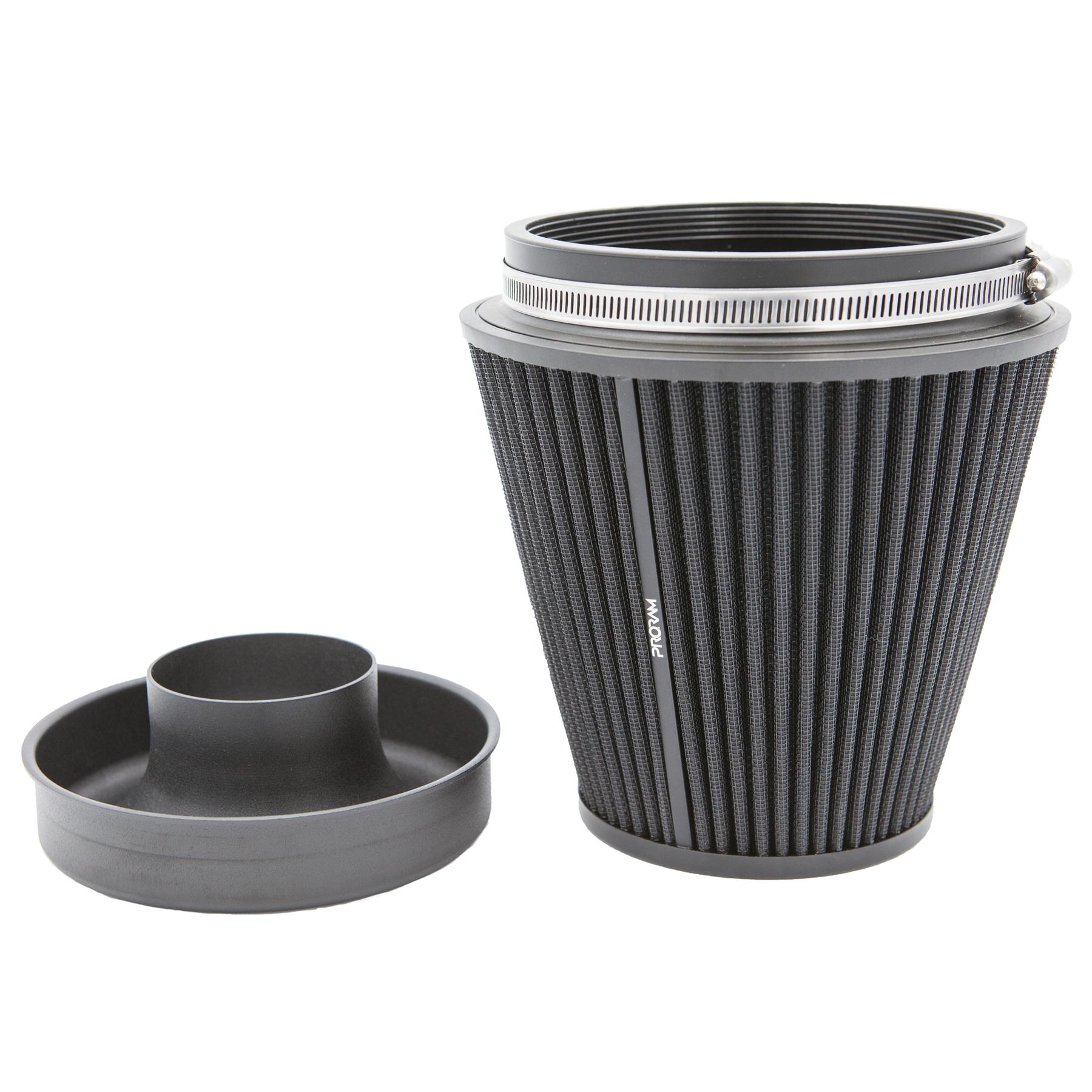 PRORAM 90mm OD Neck Large Cone Air Filter with Velocity Stack