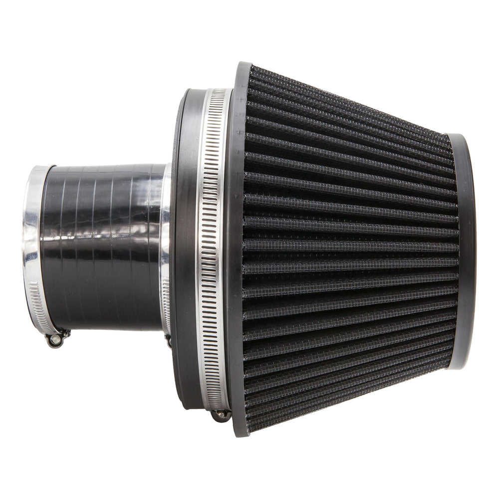 Ramair Pleated 76mm (3inch) ID Neck Medium Cone Air Filter with Velocity Stack and Coupling