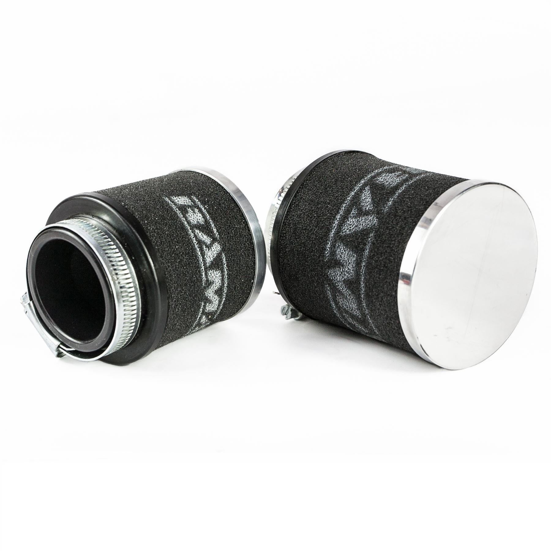 Chrome Cap Motorcycle Pod Foam Air Filter 52mm