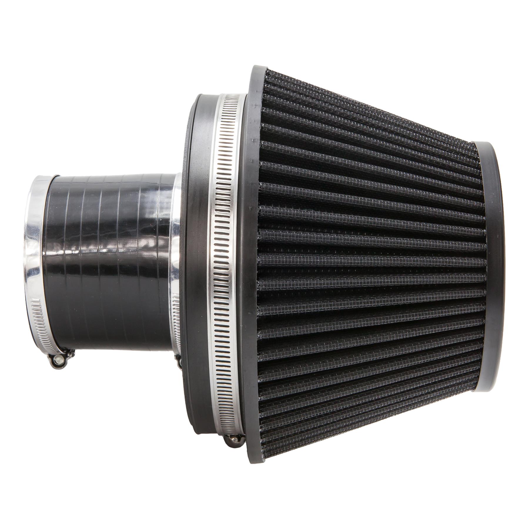 Ramair Pleated 83mm (3.25inch) ID Neck Medium Cone Air Filter with Velocity Stack and Coupling