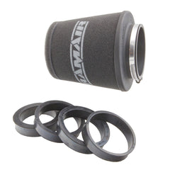 Ramair Foam 70-90mm (2.75 - 3.5inch) ID Neck Polymer Base Neck Cone Air Filter Universal with Reducing Rings