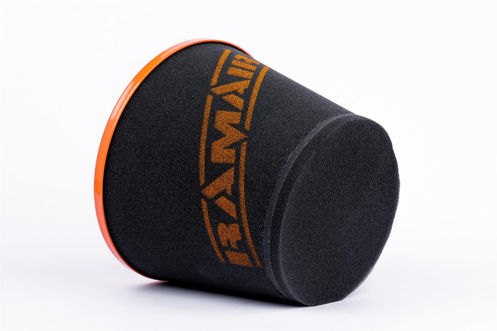 Ramair Large Foam Filter Aluminium Base 80mm (3.1inch) OD Orange