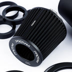 ProMax Large Universal Pleated  Rubber Neck Pleated Air Filter in Enclosed Airbox With Reducing Rings