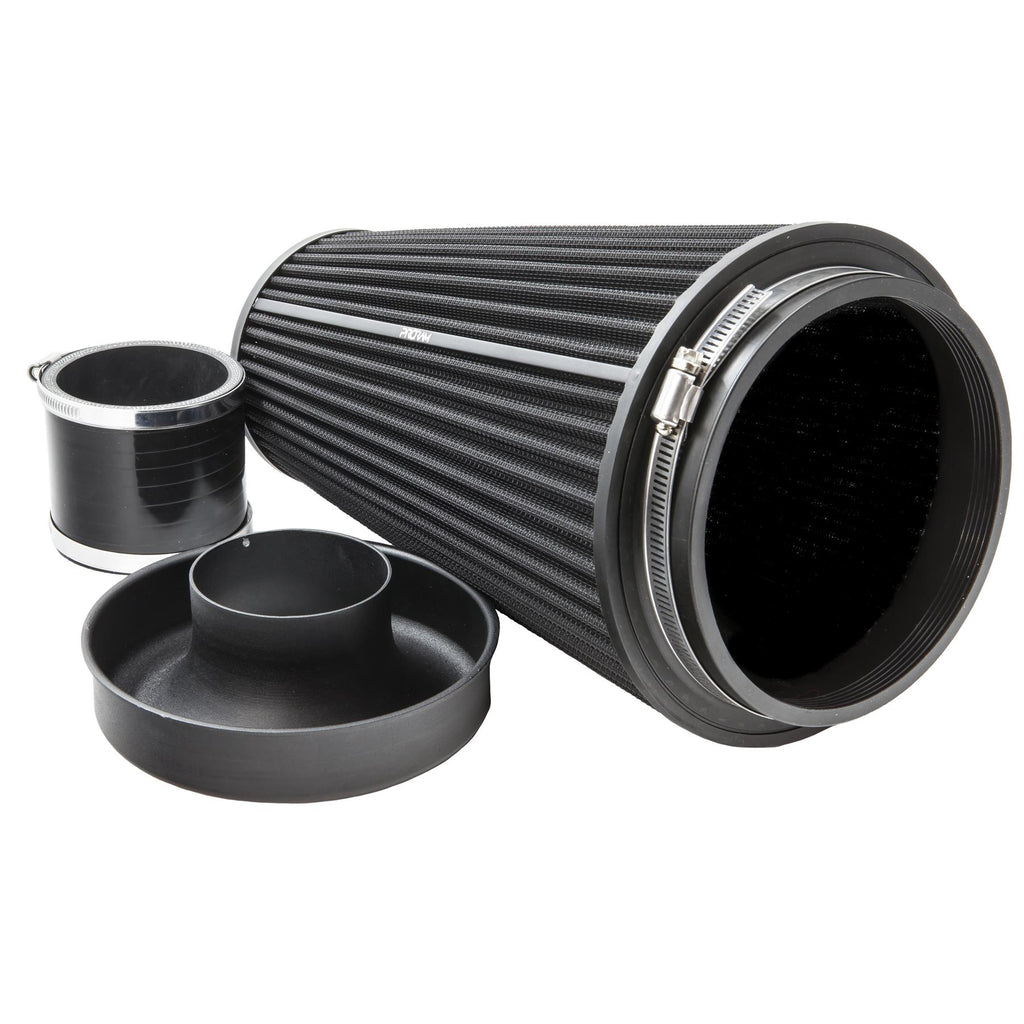 Ramair Pleated 90mm (3.5inch) ID Neck XLarge Cone Air Filter with Velocity Stack and Coupling